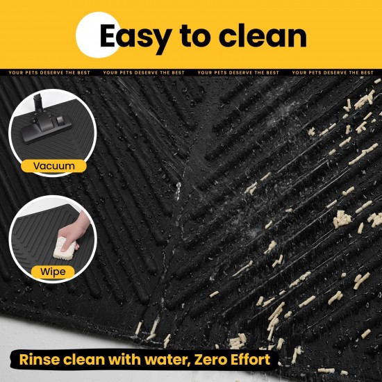 Conlun Cat Litter Tray Mat, 58 x 42 cm, Honeycomb Double Layer Cat Litter Mat, Urine & Waterproof Cat Mat, Cat Litter Box, Easy to Clean, Non-Slip Cat Mat for Floor, Grey, 2317 Conlun Cat Litter Tray Mat, 58 x 42 cm, Honeycomb Double Layer Cat Litter Mat, Urine & Waterproof Cat Mat, Cat Litter Box, Easy to Clean, Non-Slip Cat Mat for Floor, Grey, 2317
