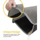 Conlun Cat Litter Tray Mat, 58 x 42 cm, Honeycomb Double Layer Cat Litter Mat, Urine & Waterproof Cat Mat, Cat Litter Box, Easy to Clean, Non-Slip Cat Mat for Floor, Grey, 2317 Conlun Cat Litter Tray Mat, 58 x 42 cm, Honeycomb Double Layer Cat Litter Mat, Urine & Waterproof Cat Mat, Cat Litter Box, Easy to Clean, Non-Slip Cat Mat for Floor, Grey, 2317