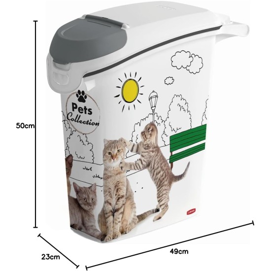 Curver PetLife Cat Litter Container 10 kg 50 x 23 x 49 cm Practical Carry Handle Curver PetLife Cat Litter Container 10 kg 50 x 23 x 49 cm Practical Carry Handle