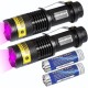 DARKBEAM Torch Double UV Light 365nm & 395nm Rechargeable, Woodsche Lamp Black Light Torches Mini Hand LED Ultraviolet Light, Pet Urine Detectors, Amber, Resin, Pack of 1 DARKBEAM Torch Double UV Light 365nm & 395nm Rechargeable, Woodsche Lamp Black Light Torches Mini Hand LED Ultraviolet Light, Pet Urine Detectors, Amber, Resin, Pack of 1