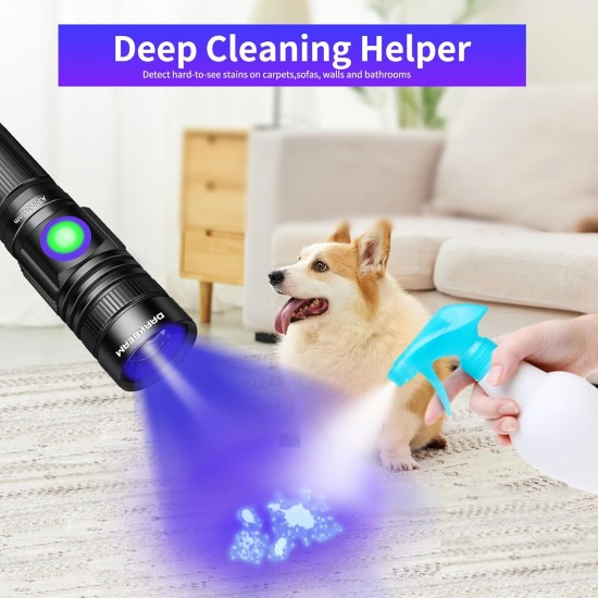 DARKBEAM UV 395 nm Black Light Torch USB Rechargeable Wooden Lamp, Mini Handheld Ultraviolet Black Light LED Portable with Clip, Hardening Resin, Stains, Amber DARKBEAM UV 395 nm Black Light Torch USB Rechargeable Wooden Lamp, Mini Handheld Ultraviolet Black Light LED Portable with Clip, Hardening Resin, Stains, Amber