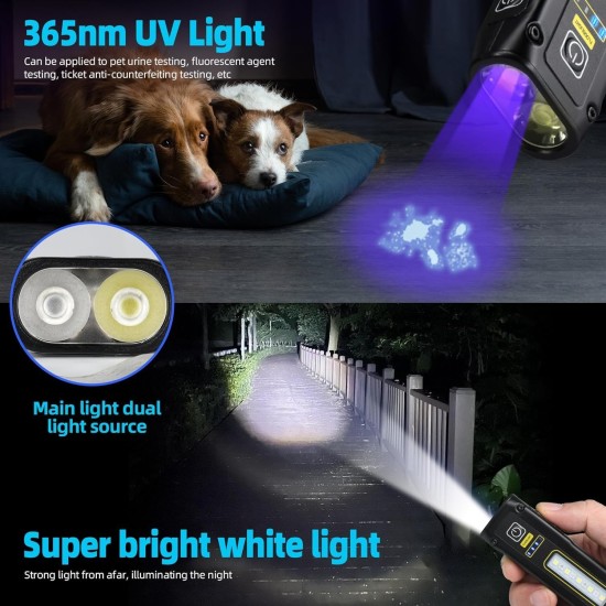 DARKBEAM UV Torch 365 + 395 Black Light, LED EDC Torches, High Lumens, USB C Rechargeable Wooden Lamp, Mini Magnetic COB Red Light, Emergency Power, Urine, Scorpion Detector, Healing Resin DARKBEAM UV Torch 365 + 395 Black Light, LED EDC Torches, High Lumens, USB C Rechargeable Wooden Lamp, Mini Magnetic COB Red Light, Emergency Power, Urine, Scorpion Detector, Healing Resin