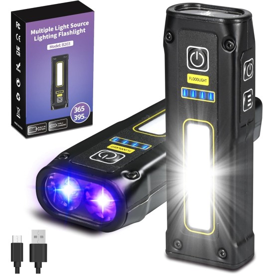 DARKBEAM UV Torch 365 + 395 Black Light, LED EDC Torches, High Lumens, USB C Rechargeable Wooden Lamp, Mini Magnetic COB Red Light, Emergency Power, Urine, Scorpion Detector, Healing Resin DARKBEAM UV Torch 365 + 395 Black Light, LED EDC Torches, High Lumens, USB C Rechargeable Wooden Lamp, Mini Magnetic COB Red Light, Emergency Power, Urine, Scorpion Detector, Healing Resin
