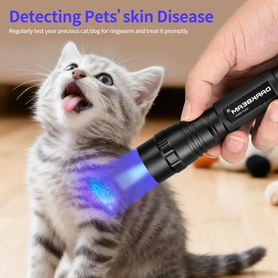 DARKBEAM UV Torch 365nm Light Black Light, Mini Powerful Wooden Lamp USB-C Rechargeable, LED 10W Ultraviolet Torches Pocket Pet Urine Detector for Mineral, Uranium Glass, Resin DARKBEAM UV Torch 365nm Light Black Light, Mini Powerful Wooden Lamp USB-C Rechargeable, LED 10W Ultraviolet Torches Pocket Pet Urine Detector for Mineral, Uranium Glass, Resin