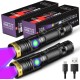 DARKBEAM UV Torch Black Light 365nm & 395nm Rechargeable Woodsche Lamp USB Black Light Torches Mini Hand LED Ultraviolet Light Pet Urine Detectors Amber Resin Pack of 2 DARKBEAM UV Torch Black Light 365nm & 395nm Rechargeable Woodsche Lamp USB Black Light Torches Mini Hand LED Ultraviolet Light Pet Urine Detectors Amber Resin Pack of 2
