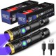 DARKBEAM UV Torch Black Light 365nm & 395nm Rechargeable Woodsche Lamp USB Black Light Torches Mini Hand LED Ultraviolet Light Pet Urine Detectors Amber Resin Pack of 2 DARKBEAM UV Torch Black Light 365nm & 395nm Rechargeable Woodsche Lamp USB Black Light Torches Mini Hand LED Ultraviolet Light Pet Urine Detectors Amber Resin Pack of 2