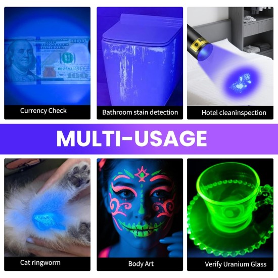 DARKBEAM UV Torch UV Lamp 365 nm Light Rechargeable Woodsche Lamp Black Light Lamp USB Small Black Light Torch Mini LED for UV Resin, Amber, Pet Urine Detectors DARKBEAM UV Torch UV Lamp 365 nm Light Rechargeable Woodsche Lamp Black Light Lamp USB Small Black Light Torch Mini LED for UV Resin, Amber, Pet Urine Detectors