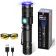 DARKBEAM UV Torch UV Lamp 365 nm Light USB Rechargeable Woodsche Lamp Black Light Lamp Small Black Light Torch Mini LED for Resin Hardening Amber Urine Detectors with UV Glasses DARKBEAM UV Torch UV Lamp 365 nm Light USB Rechargeable Woodsche Lamp Black Light Lamp Small Black Light Torch Mini LED for Resin Hardening Amber Urine Detectors with UV Glasses