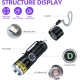 DARKDAWN Torches UV 395nm Light USB Rechargeable Ultraviolet LED Black Light Torch Mini Woodsche Lamp with Zoom, Detector for Pet Urine, Amber, Uranium Glass, Resin Hardening DARKDAWN Torches UV 395nm Light USB Rechargeable Ultraviolet LED Black Light Torch Mini Woodsche Lamp with Zoom, Detector for Pet Urine, Amber, Uranium Glass, Resin Hardening