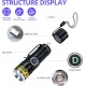 DARKDAWN Torches UV 395nm Light USB Rechargeable Ultraviolet LED Black Light Torch Mini Woodsche Lamp with Zoom, Detector for Pet Urine, Amber, Uranium Glass, Resin Hardening DARKDAWN Torches UV 395nm Light USB Rechargeable Ultraviolet LED Black Light Torch Mini Woodsche Lamp with Zoom, Detector for Pet Urine, Amber, Uranium Glass, Resin Hardening