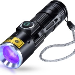 DARKDAWN Torches UV 395nm Light USB Rechargeable Ultraviolet LED Black Light Torch Mini Woodsche Lamp with Zoom, Detector for Pet Urine, Amber, Uranium Glass, Resin Hardening DARKDAWN Torches UV 395nm Light USB Rechargeable Ultraviolet LED Black Light Torch Mini Woodsche Lamp with Zoom, Detector for Pet Urine, Amber, Uranium Glass, Resin Hardening