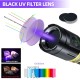 DARKDAWN UV Flashlight, 365nm Rechargeable USB Light with Black Mirror, 3 LED Blacklight, Mini Wooden Lamp, Durable, Water Residue, Pet Urine Detector, Counterfeit Proof