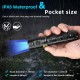 DARKDAWN UV Flashlight, 365nm Rechargeable USB Light with Black Mirror, 3 LED Blacklight, Mini Wooden Lamp, Durable, Water Residue, Pet Urine Detector, Counterfeit Proof