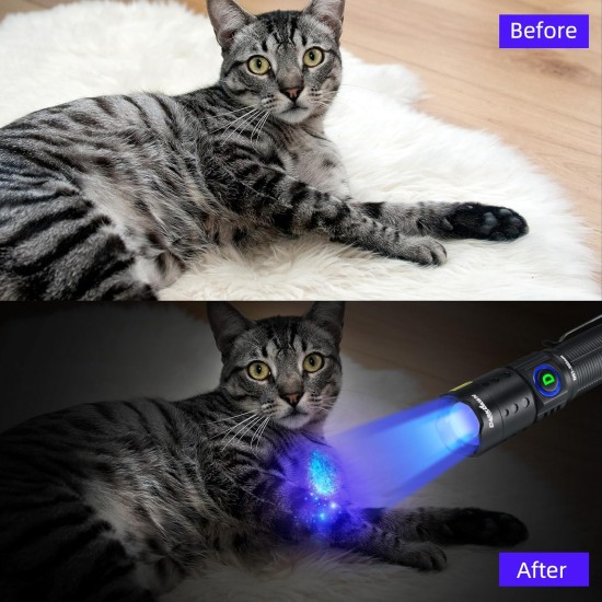 DARKDAWN UV Torch 365 nm Black Light, Mini USB Rechargeable, Woodsche LED Black Light Wooden Lamp, Powerful Portable Detector for UV Resin, Nails, Pet Urine Detectors DARKDAWN UV Torch 365 nm Black Light, Mini USB Rechargeable, Woodsche LED Black Light Wooden Lamp, Powerful Portable Detector for UV Resin, Nails, Pet Urine Detectors