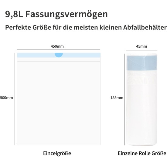 DOEL Pull Bag Cat Litter Bag Automatic Litter Box Cat Litter Bag Liner, Replacement Waste Bag, Suitable for Wet Waste, 4 Rolls x 15 Pieces, 45 x 50 cm DOEL Pull Bag Cat Litter Bag Automatic Litter Box Cat Litter Bag Liner, Replacement Waste Bag, Suitable for Wet Waste, 4 Rolls x 15 Pieces, 45 x 50 cm