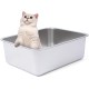 Dimaka Cat Litter Tray, Rabbit Litter, Stainless Steel Cat Litter Box, Non-Stick Metal Pan, Easy to Clean, Odourless, Safe and Durable Dimaka Cat Litter Tray, Rabbit Litter, Stainless Steel Cat Litter Box, Non-Stick Metal Pan, Easy to Clean, Odourless, Safe and Durable
