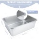 Dimaka Cat Litter Tray, Rabbit Litter, Stainless Steel Cat Litter Box, Non-Stick Metal Pan, Easy to Clean, Odourless, Safe and Durable Dimaka Cat Litter Tray, Rabbit Litter, Stainless Steel Cat Litter Box, Non-Stick Metal Pan, Easy to Clean, Odourless, Safe and Durable