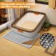 Double Layer Cat Litter Litter Tray Mat, 56 x 43 cm EVA Cat Litter Mat, Large Cat Mat for Cat Litter Tray Mat, Cat Litter Tray Mat, Cat Litter Box Mat (Grey) Double Layer Cat Litter Litter Tray Mat, 56 x 43 cm EVA Cat Litter Mat, Large Cat Mat for Cat Litter Tray Mat, Cat Litter Tray Mat, Cat Litter Box Mat (Grey)