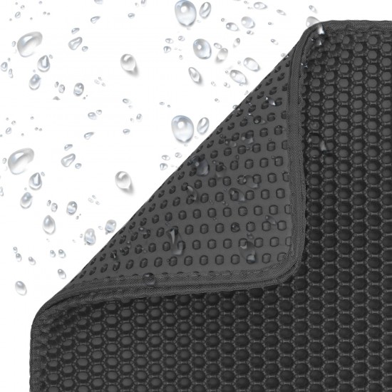 ERHAOG Cat Litter Tray Mat 45 x 30 cm - Double Layer Waterproof Design Cat Mat Cat Litter Tray Mat Mat Cat Litter Tray for Toilet ERHAOG Cat Litter Tray Mat 45 x 30 cm - Double Layer Waterproof Design Cat Mat Cat Litter Tray Mat Mat Cat Litter Tray for Toilet