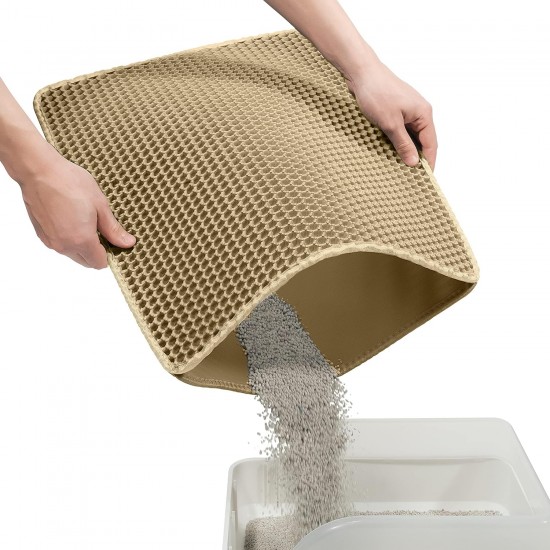 ERHAOG Cat Litter Tray Mat 45 x 30 cm - Double Layer Waterproof Design Cat Mat Cat Litter Tray Mat Mat Cat Litter Tray for Toilet ERHAOG Cat Litter Tray Mat 45 x 30 cm - Double Layer Waterproof Design Cat Mat Cat Litter Tray Mat Mat Cat Litter Tray for Toilet