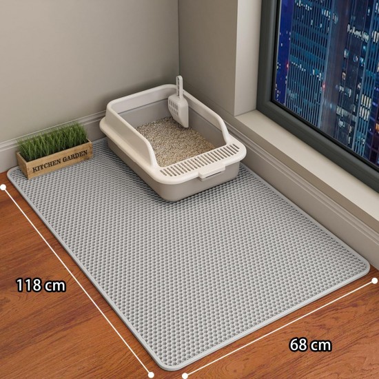 ERHAOG Cat Litter Tray Mat 45 x 30 cm - Double Layer Waterproof Design Cat Mat Cat Litter Tray Mat Mat Cat Litter Tray for Toilet ERHAOG Cat Litter Tray Mat 45 x 30 cm - Double Layer Waterproof Design Cat Mat Cat Litter Tray Mat Mat Cat Litter Tray for Toilet