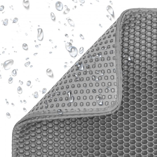 ERHAOG Cat Litter Tray Mat 45 x 30 cm - Double Layer Waterproof Design Cat Mat Cat Litter Tray Mat Mat Cat Litter Tray for Toilet ERHAOG Cat Litter Tray Mat 45 x 30 cm - Double Layer Waterproof Design Cat Mat Cat Litter Tray Mat Mat Cat Litter Tray for Toilet