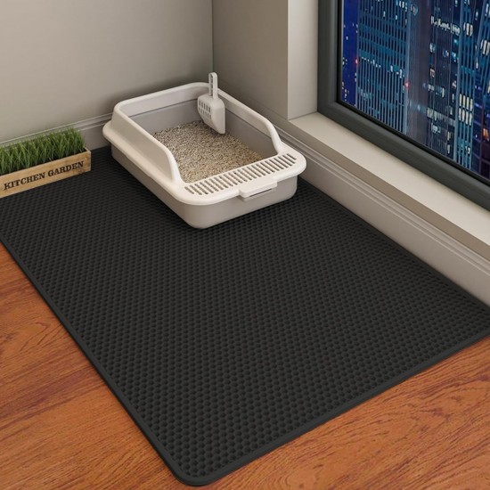 ERHAOG Cat Litter Tray Mat 45 x 30 cm - Double Layer Waterproof Design Cat Mat Cat Litter Tray Mat Mat Cat Litter Tray for Toilet ERHAOG Cat Litter Tray Mat 45 x 30 cm - Double Layer Waterproof Design Cat Mat Cat Litter Tray Mat Mat Cat Litter Tray for Toilet