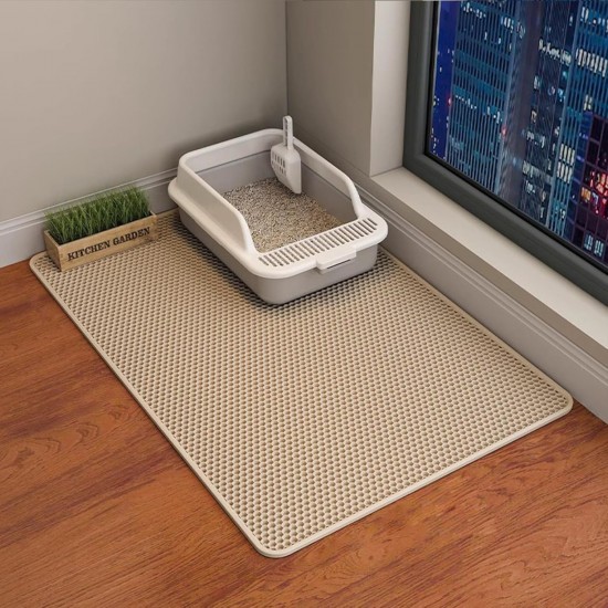 ERHAOG Cat Litter Tray Mat 45 x 30 cm - Double Layer Waterproof Design Cat Mat Cat Litter Tray Mat Mat Cat Litter Tray for Toilet ERHAOG Cat Litter Tray Mat 45 x 30 cm - Double Layer Waterproof Design Cat Mat Cat Litter Tray Mat Mat Cat Litter Tray for Toilet