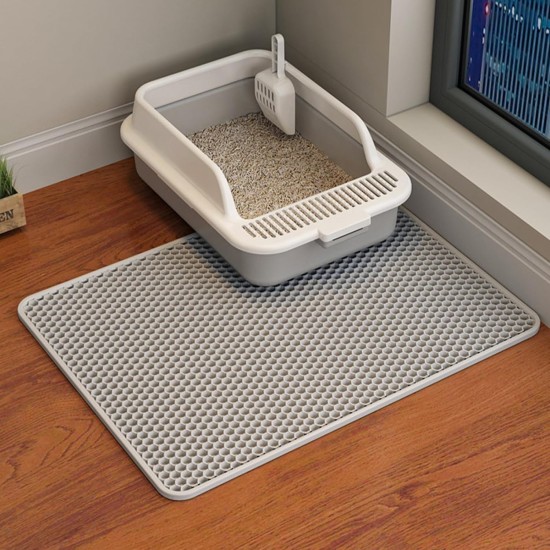 ERHAOG Cat Litter Tray Mat 45 x 30 cm - Double Layer Waterproof Design Cat Mat Cat Litter Tray Mat Mat Cat Litter Tray for Toilet ERHAOG Cat Litter Tray Mat 45 x 30 cm - Double Layer Waterproof Design Cat Mat Cat Litter Tray Mat Mat Cat Litter Tray for Toilet