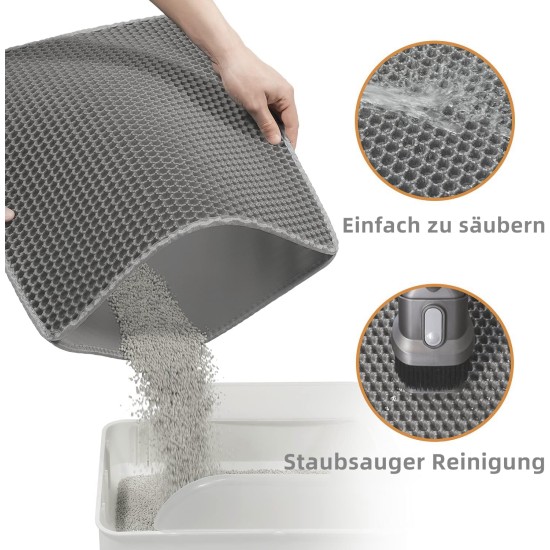ERHAOG Cat Litter Tray Mat 45 x 30 cm - Double Layer Waterproof Design Cat Mat Cat Litter Tray Mat Mat Cat Litter Tray for Toilet ERHAOG Cat Litter Tray Mat 45 x 30 cm - Double Layer Waterproof Design Cat Mat Cat Litter Tray Mat Mat Cat Litter Tray for Toilet