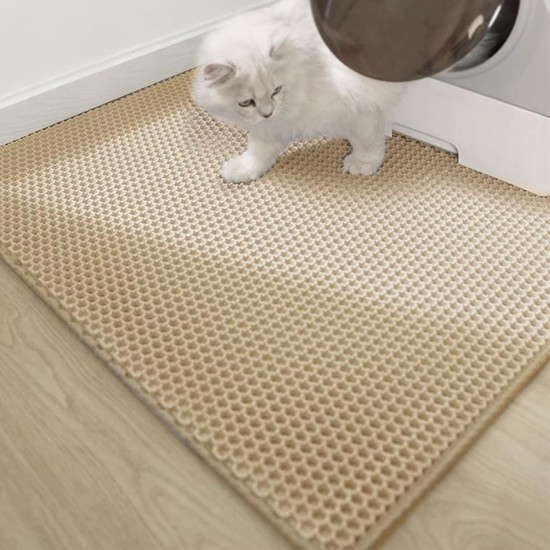 ERHAOG Cat Litter Tray Mat 45 x 30 cm - Double Layer Waterproof Design Cat Mat Cat Litter Tray Mat Mat Cat Litter Tray for Toilet ERHAOG Cat Litter Tray Mat 45 x 30 cm - Double Layer Waterproof Design Cat Mat Cat Litter Tray Mat Mat Cat Litter Tray for Toilet