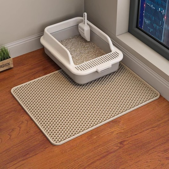 ERHAOG Cat Litter Tray Mat 45 x 30 cm - Double Layer Waterproof Design Cat Mat Cat Litter Tray Mat Mat Cat Litter Tray for Toilet ERHAOG Cat Litter Tray Mat 45 x 30 cm - Double Layer Waterproof Design Cat Mat Cat Litter Tray Mat Mat Cat Litter Tray for Toilet