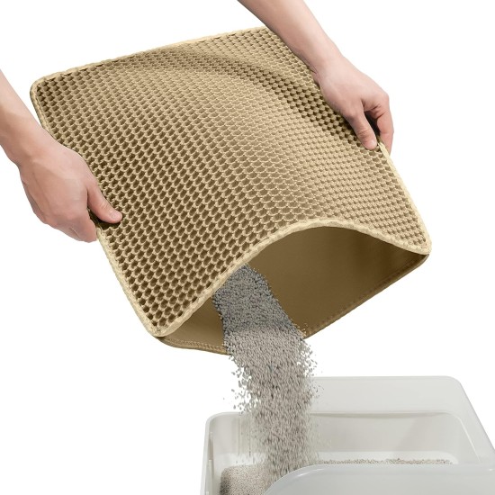 ERHAOG Cat Litter Tray Mat 45 x 30 cm - Double Layer Waterproof Design Cat Mat Cat Litter Tray Mat Mat Cat Litter Tray for Toilet ERHAOG Cat Litter Tray Mat 45 x 30 cm - Double Layer Waterproof Design Cat Mat Cat Litter Tray Mat Mat Cat Litter Tray for Toilet