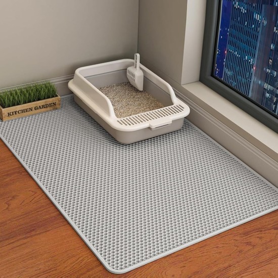 ERHAOG Cat Litter Tray Mat 45 x 30 cm - Double Layer Waterproof Design Cat Mat Cat Litter Tray Mat Mat Cat Litter Tray for Toilet ERHAOG Cat Litter Tray Mat 45 x 30 cm - Double Layer Waterproof Design Cat Mat Cat Litter Tray Mat Mat Cat Litter Tray for Toilet