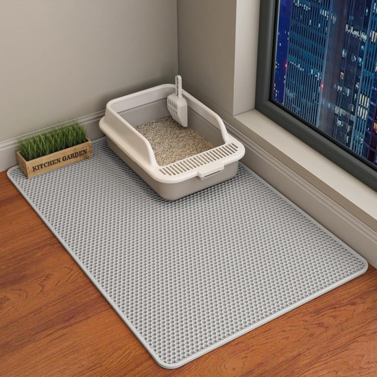 ERHAOG Cat Litter Tray Mat 45 x 30 cm - Double Layer Waterproof Design Cat Mat Cat Litter Tray Mat Mat Cat Litter Tray for Toilet ERHAOG Cat Litter Tray Mat 45 x 30 cm - Double Layer Waterproof Design Cat Mat Cat Litter Tray Mat Mat Cat Litter Tray for Toilet