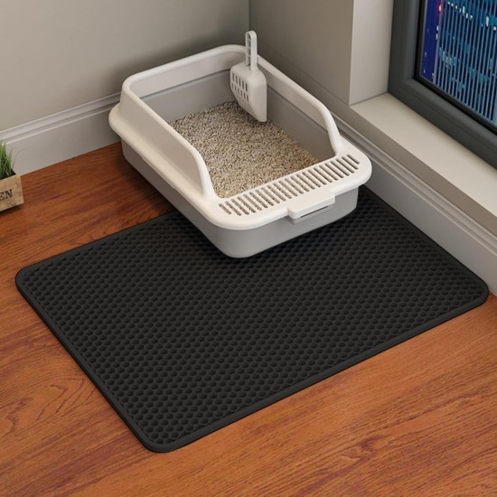 ERHAOG Cat Litter Tray Mat 45 x 30 cm - Double Layer Waterproof Design Cat Mat Cat Litter Tray Mat Mat Cat Litter Tray for Toilet ERHAOG Cat Litter Tray Mat 45 x 30 cm - Double Layer Waterproof Design Cat Mat Cat Litter Tray Mat Mat Cat Litter Tray for Toilet