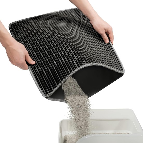 ERHAOG Cat Litter Tray Mat 45 x 30 cm - Double Layer Waterproof Design Cat Mat Cat Litter Tray Mat Mat Cat Litter Tray for Toilet ERHAOG Cat Litter Tray Mat 45 x 30 cm - Double Layer Waterproof Design Cat Mat Cat Litter Tray Mat Mat Cat Litter Tray for Toilet