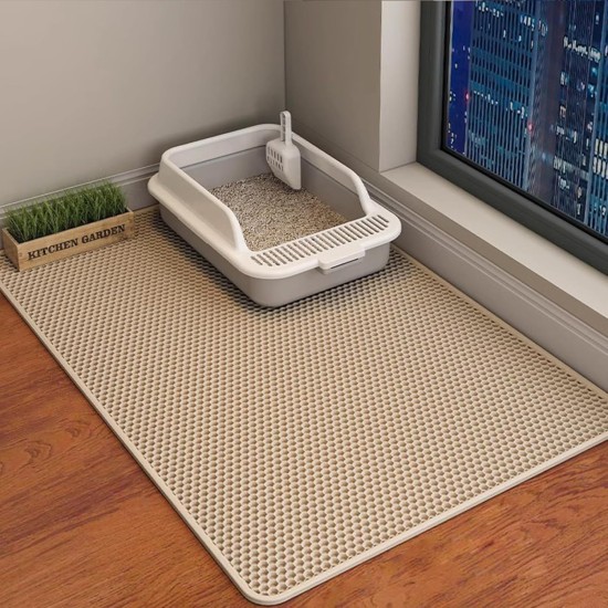 ERHAOG Cat Litter Tray Mat 45 x 30 cm - Double Layer Waterproof Design Cat Mat Cat Litter Tray Mat Mat Cat Litter Tray for Toilet ERHAOG Cat Litter Tray Mat 45 x 30 cm - Double Layer Waterproof Design Cat Mat Cat Litter Tray Mat Mat Cat Litter Tray for Toilet
