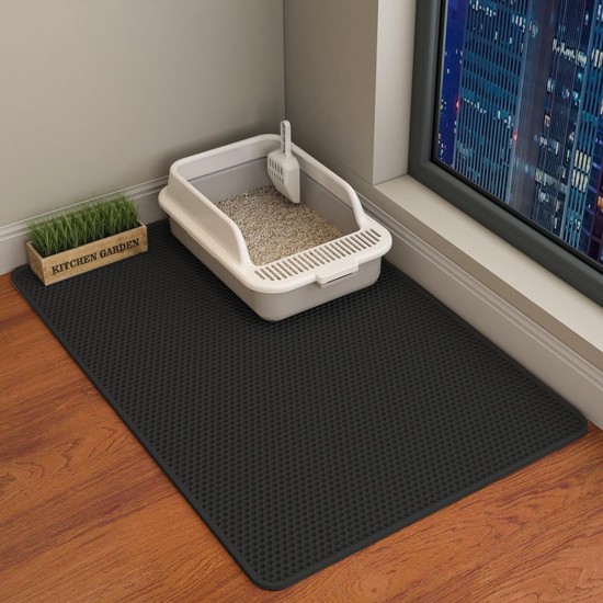 ERHAOG Cat Litter Tray Mat 45 x 30 cm - Double Layer Waterproof Design Cat Mat Cat Litter Tray Mat Mat Cat Litter Tray for Toilet ERHAOG Cat Litter Tray Mat 45 x 30 cm - Double Layer Waterproof Design Cat Mat Cat Litter Tray Mat Mat Cat Litter Tray for Toilet