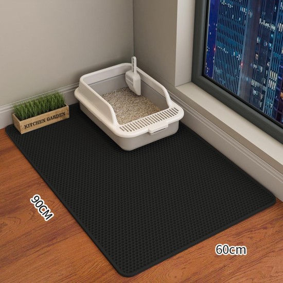 ERHAOG Cat Litter Tray Mat 45 x 30 cm - Double Layer Waterproof Design Cat Mat Cat Litter Tray Mat Mat Cat Litter Tray for Toilet ERHAOG Cat Litter Tray Mat 45 x 30 cm - Double Layer Waterproof Design Cat Mat Cat Litter Tray Mat Mat Cat Litter Tray for Toilet