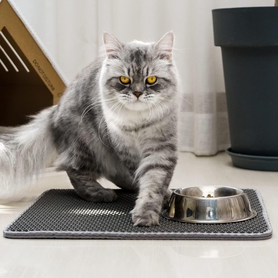 ERHAOG Cat Litter Tray Mat 45 x 30 cm - Double Layer Waterproof Design Cat Mat Cat Litter Tray Mat Mat Cat Litter Tray for Toilet ERHAOG Cat Litter Tray Mat 45 x 30 cm - Double Layer Waterproof Design Cat Mat Cat Litter Tray Mat Mat Cat Litter Tray for Toilet