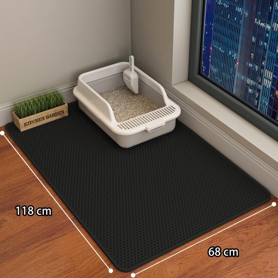 ERHAOG Cat Litter Tray Mat 45 x 30 cm - Double Layer Waterproof Design Cat Mat Cat Litter Tray Mat Mat Cat Litter Tray for Toilet ERHAOG Cat Litter Tray Mat 45 x 30 cm - Double Layer Waterproof Design Cat Mat Cat Litter Tray Mat Mat Cat Litter Tray for Toilet