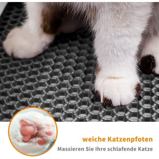 ERHAOG Cat Litter Tray Mat 45 x 30 cm - Double Layer Waterproof Design Cat Mat Cat Litter Tray Mat Mat Cat Litter Tray for Toilet ERHAOG Cat Litter Tray Mat 45 x 30 cm - Double Layer Waterproof Design Cat Mat Cat Litter Tray Mat Mat Cat Litter Tray for Toilet
