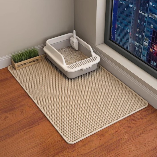 ERHAOG Cat Litter Tray Mat 45 x 30 cm - Double Layer Waterproof Design Cat Mat Cat Litter Tray Mat Mat Cat Litter Tray for Toilet ERHAOG Cat Litter Tray Mat 45 x 30 cm - Double Layer Waterproof Design Cat Mat Cat Litter Tray Mat Mat Cat Litter Tray for Toilet