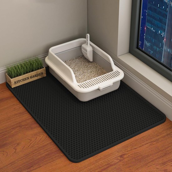 ERHAOG Cat Litter Tray Mat 45 x 30 cm - Double Layer Waterproof Design Cat Mat Cat Litter Tray Mat Mat Cat Litter Tray for Toilet ERHAOG Cat Litter Tray Mat 45 x 30 cm - Double Layer Waterproof Design Cat Mat Cat Litter Tray Mat Mat Cat Litter Tray for Toilet