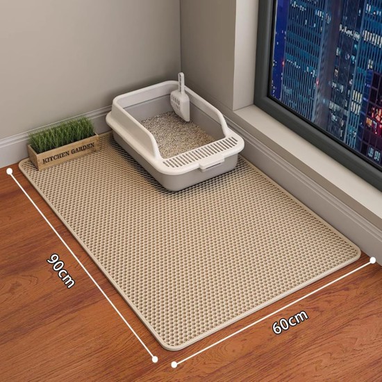 ERHAOG Cat Litter Tray Mat 45 x 30 cm - Double Layer Waterproof Design Cat Mat Cat Litter Tray Mat Mat Cat Litter Tray for Toilet ERHAOG Cat Litter Tray Mat 45 x 30 cm - Double Layer Waterproof Design Cat Mat Cat Litter Tray Mat Mat Cat Litter Tray for Toilet