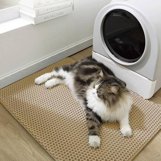 ERHAOG Cat Litter Tray Mat 45 x 30 cm - Double Layer Waterproof Design Cat Mat Cat Litter Tray Mat Mat Cat Litter Tray for Toilet ERHAOG Cat Litter Tray Mat 45 x 30 cm - Double Layer Waterproof Design Cat Mat Cat Litter Tray Mat Mat Cat Litter Tray for Toilet