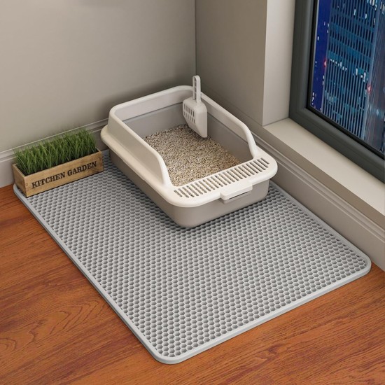 ERHAOG Cat Litter Tray Mat 45 x 30 cm - Double Layer Waterproof Design Cat Mat Cat Litter Tray Mat Mat Cat Litter Tray for Toilet ERHAOG Cat Litter Tray Mat 45 x 30 cm - Double Layer Waterproof Design Cat Mat Cat Litter Tray Mat Mat Cat Litter Tray for Toilet