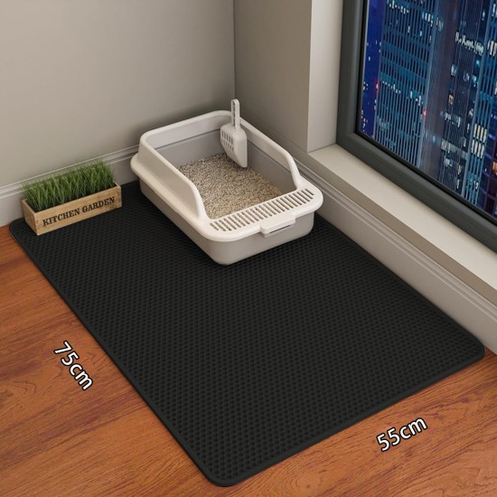 ERHAOG Cat Litter Tray Mat 45 x 30 cm - Double Layer Waterproof Design Cat Mat Cat Litter Tray Mat Mat Cat Litter Tray for Toilet ERHAOG Cat Litter Tray Mat 45 x 30 cm - Double Layer Waterproof Design Cat Mat Cat Litter Tray Mat Mat Cat Litter Tray for Toilet