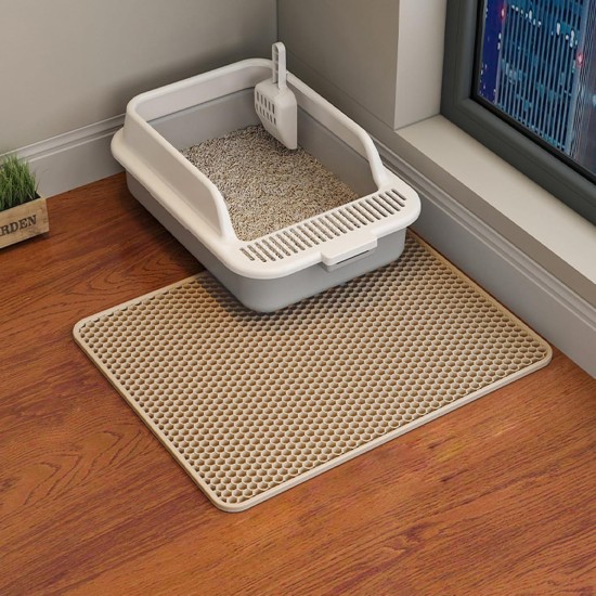 ERHAOG Cat Litter Tray Mat 45 x 30 cm - Double Layer Waterproof Design Cat Mat Cat Litter Tray Mat Mat Cat Litter Tray for Toilet ERHAOG Cat Litter Tray Mat 45 x 30 cm - Double Layer Waterproof Design Cat Mat Cat Litter Tray Mat Mat Cat Litter Tray for Toilet